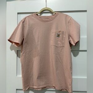 Carhartt Pink loose fit short sleeve shirt with pocket size large